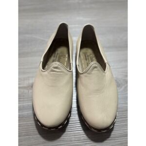 Sabah Handmade Leather Loafers M 40 Beige Slip On Flats Mens Turkey